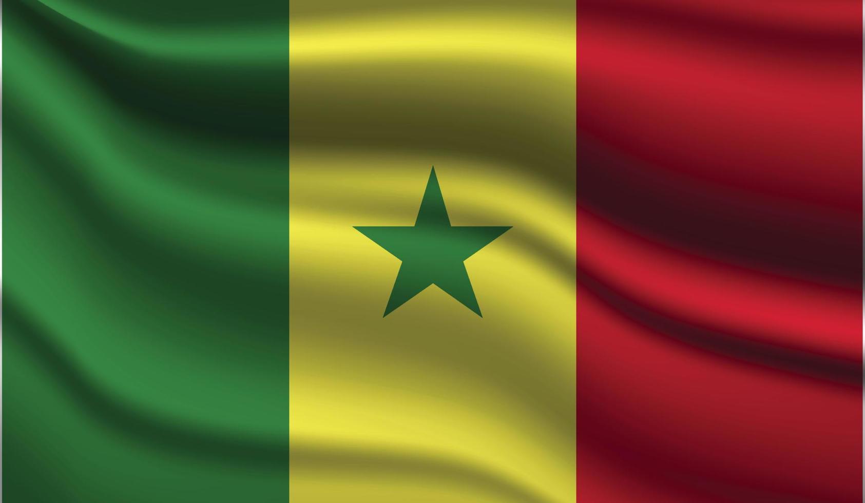 Senegal Realistic Modern Flag Design vector