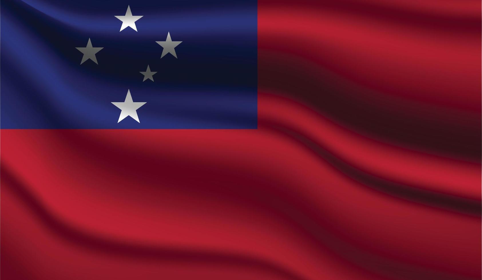 Samoa  Realistic Modern Flag Design vector