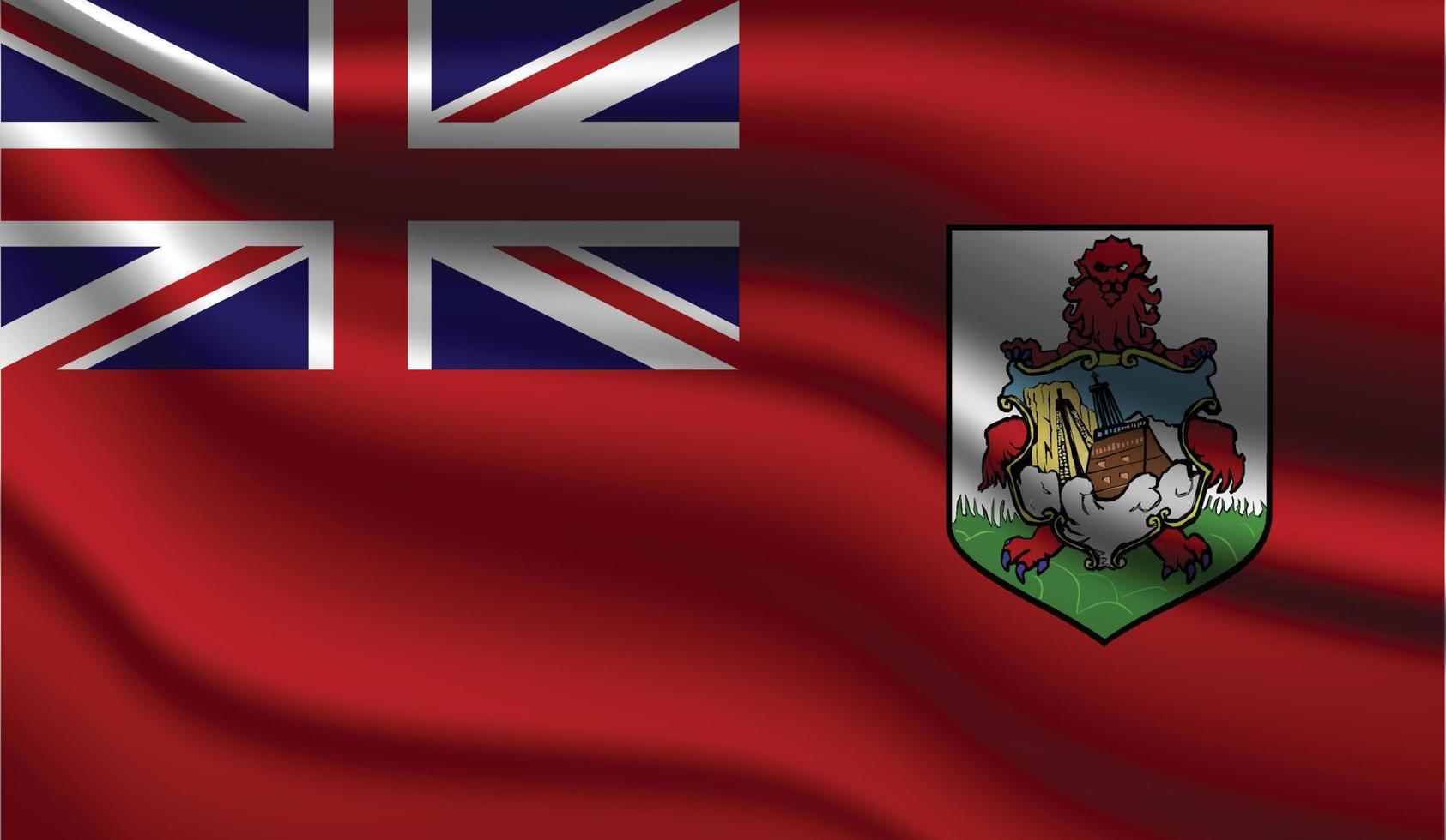 Bermuda Realistic Modern Flag Design vector