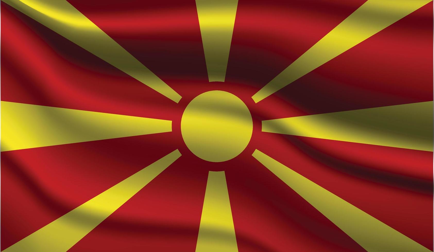 Macedonia Realistic Modern Flag Design vector