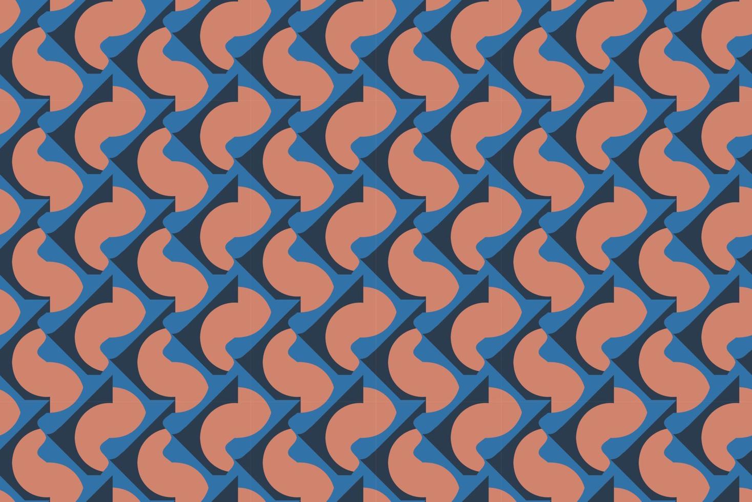 Vector seamless pattern, abstract texture background, repeating tiles, three colors