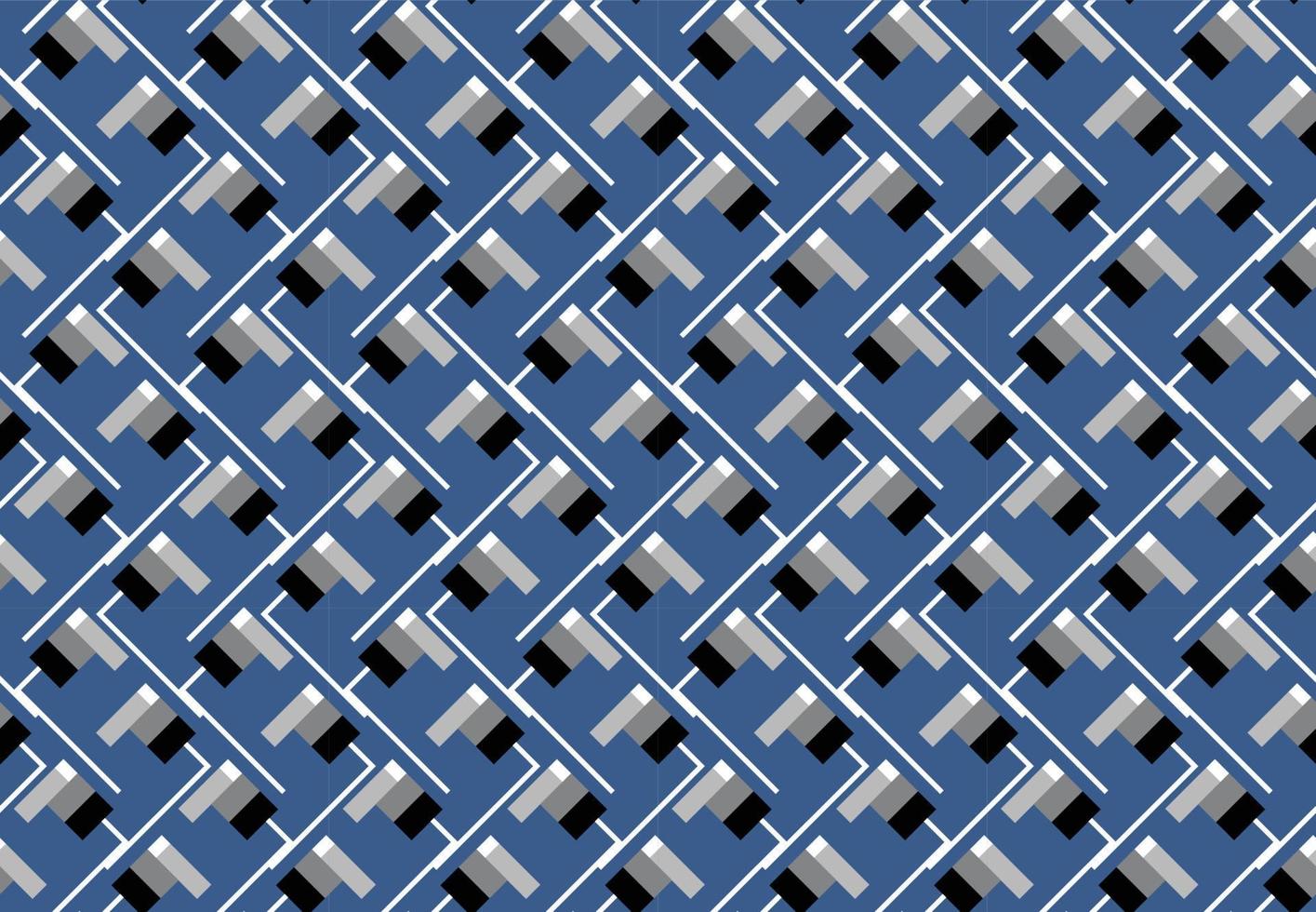 Vector seamless pattern, abstract texture background, repeating tiles, five colors