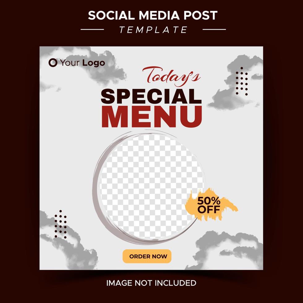 Special menu food flyer social media banner template vector