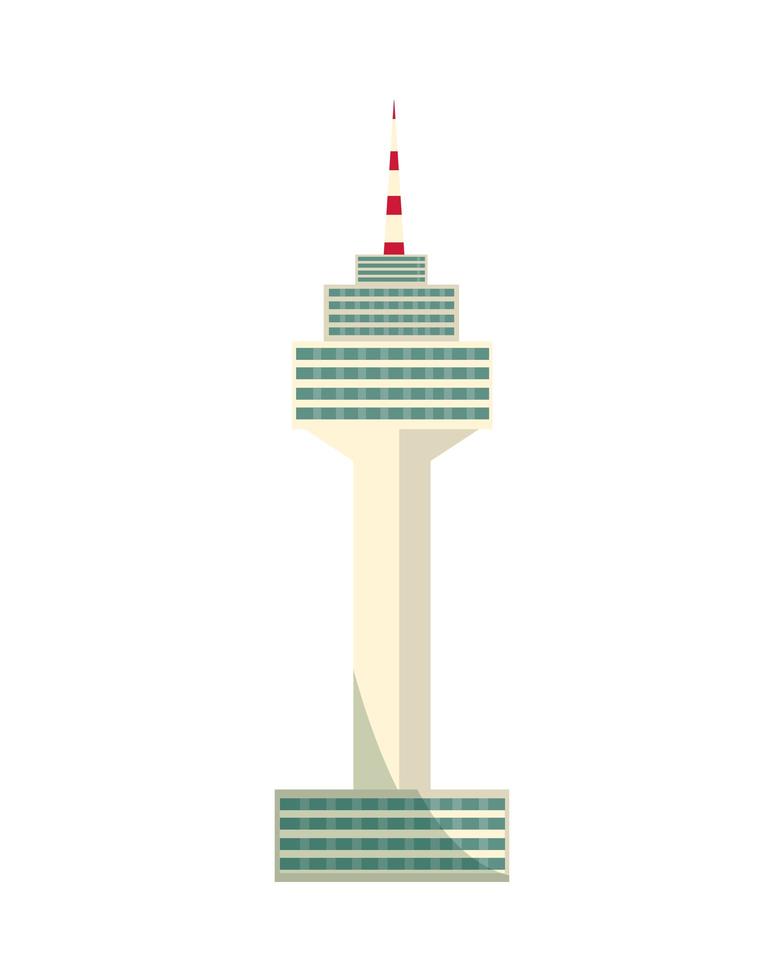 torre namsan en seúl vector