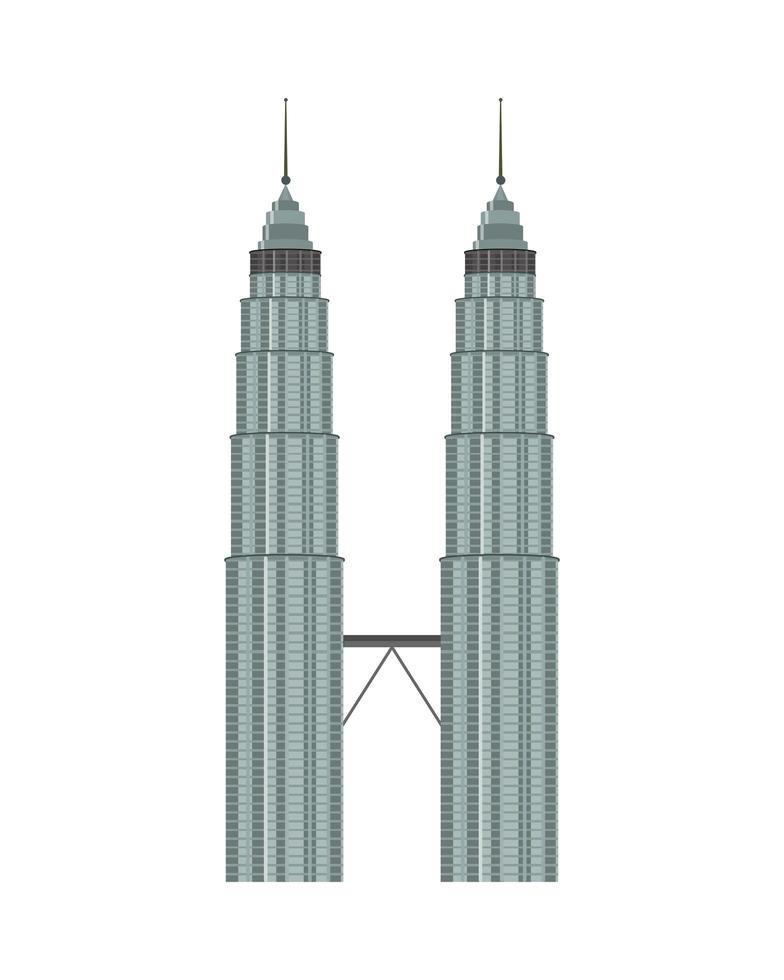 torres gemelas Petronas vector