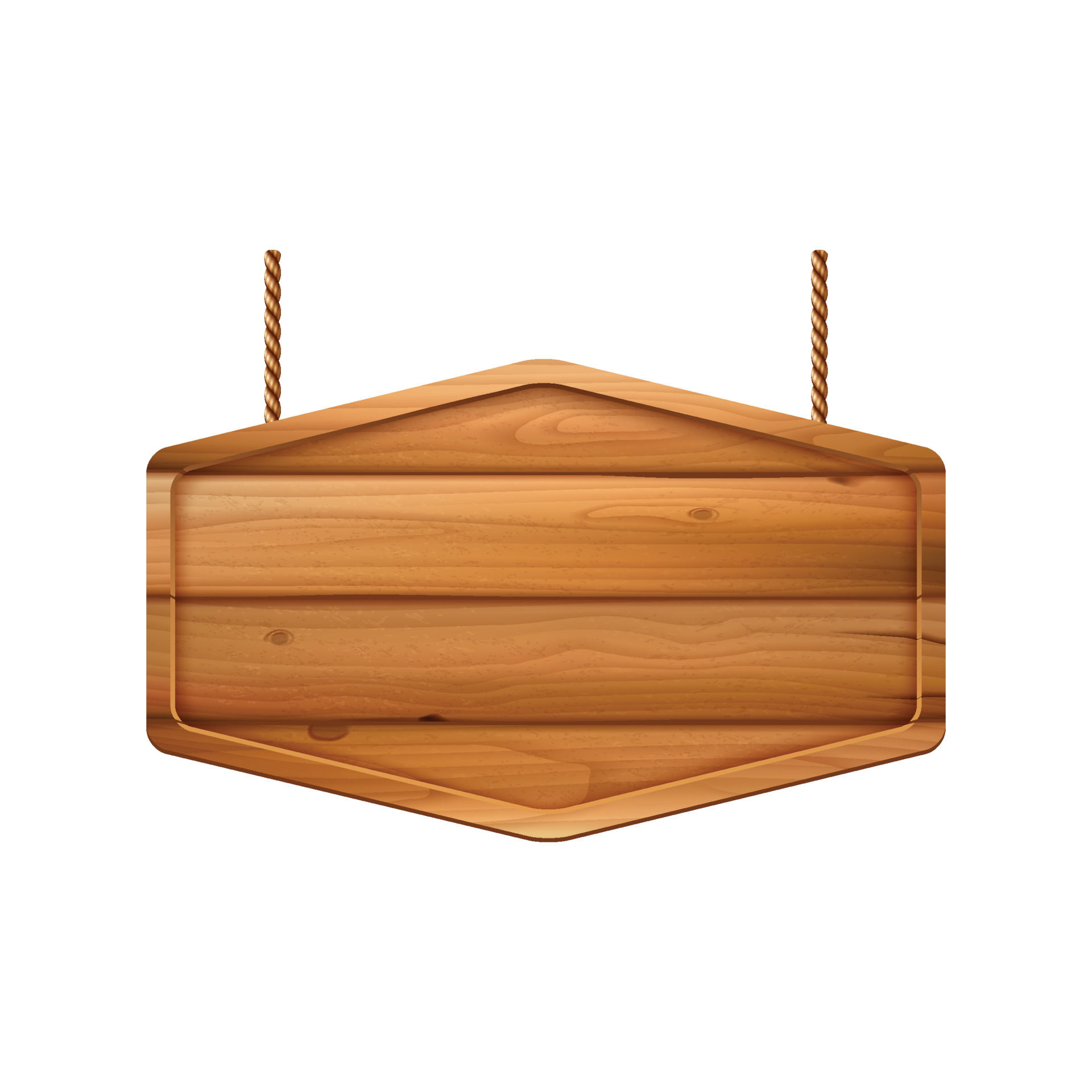 Wooden banners realistic advertizing sign boards vintage texture wood