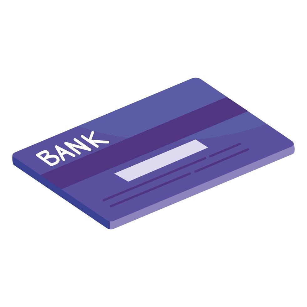 isometric credit card vector