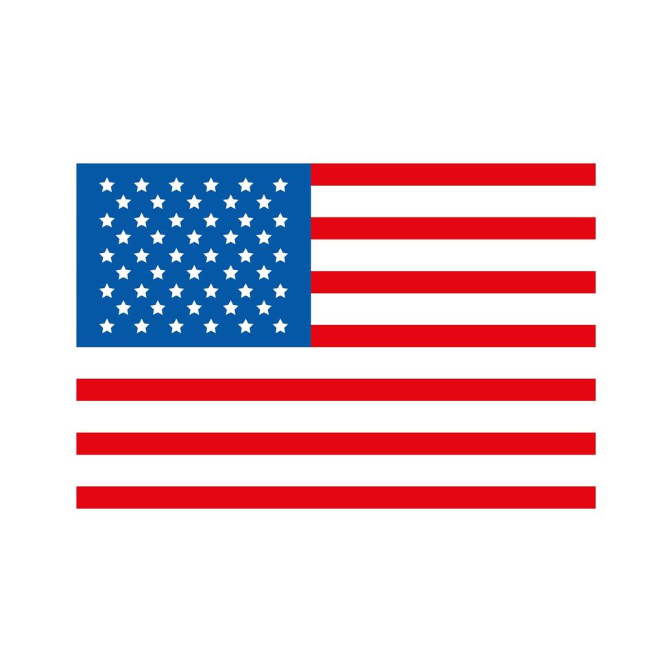 icono de la bandera de Estados Unidos vector