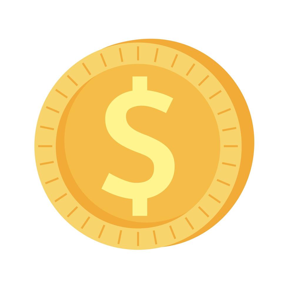 golden coin money vector