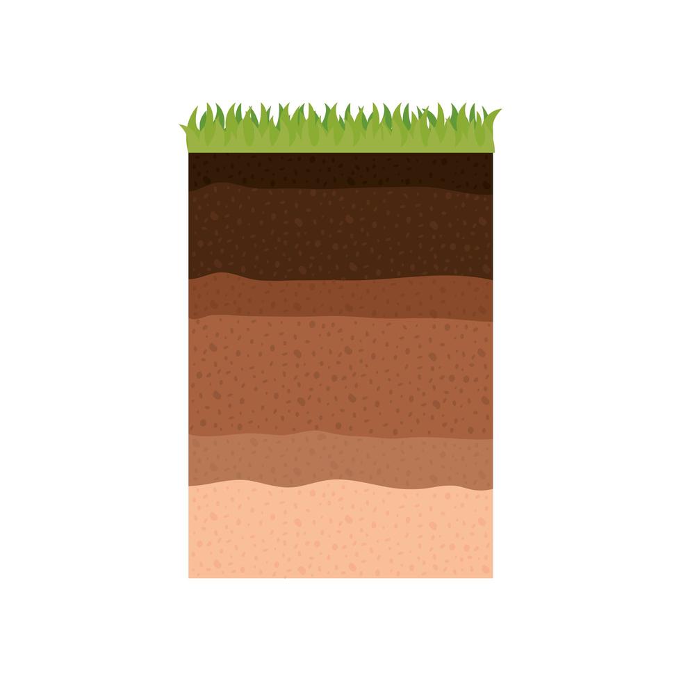 layer of earth vector