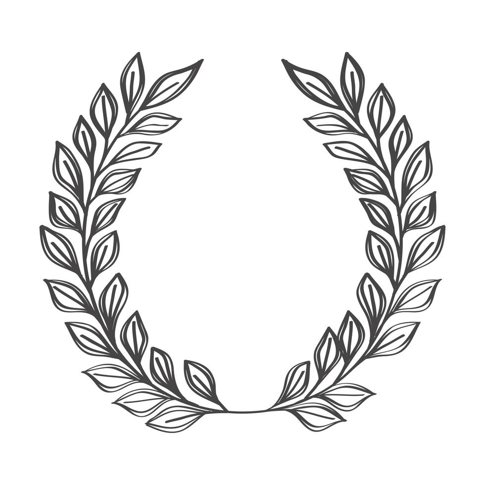 isolated laurel wreath vector