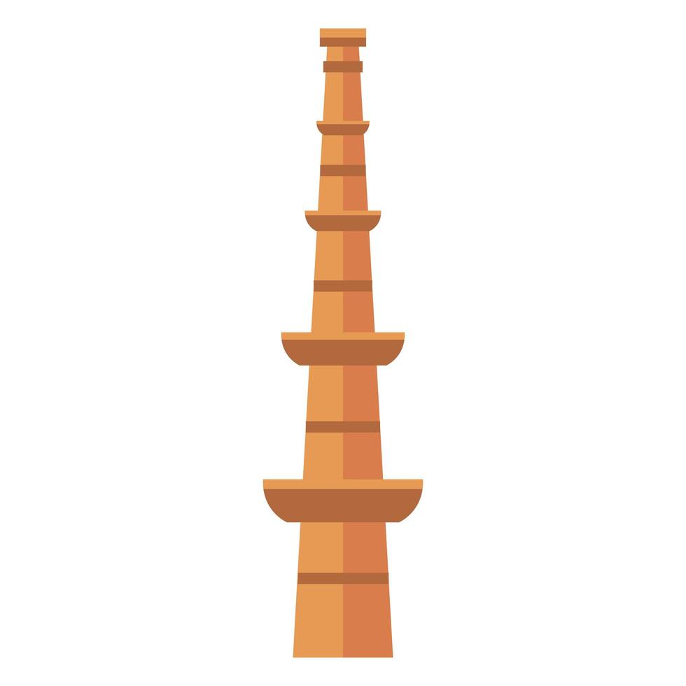 Indian tower icon vector