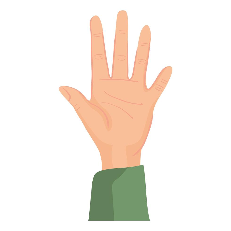 icono de mano humana vector