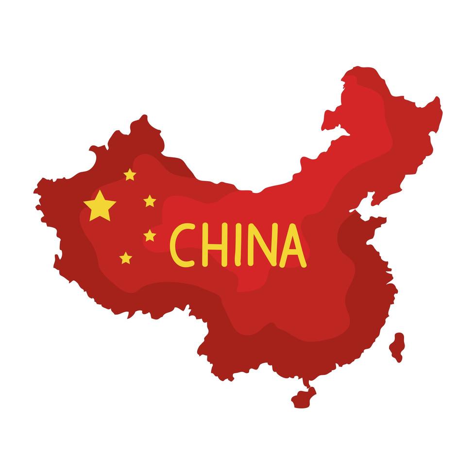 map of China icon vector