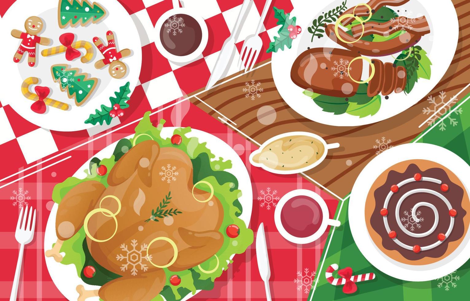 concepto de diseño de comida de navidad vector