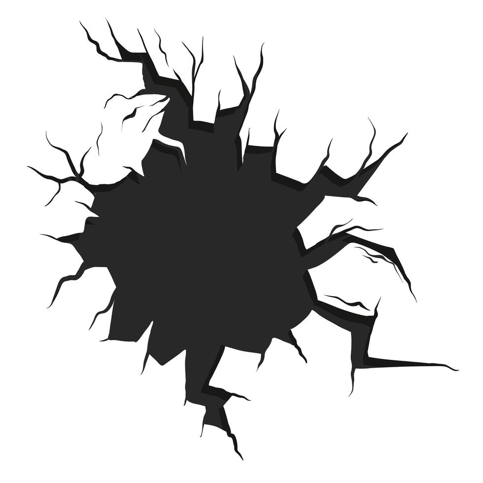black explosive wall vector