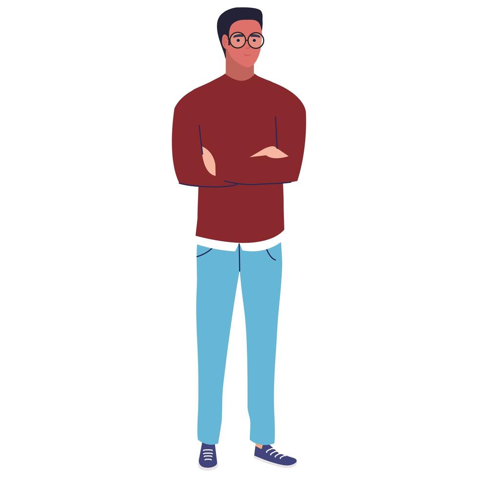 man with eyeglasses vector