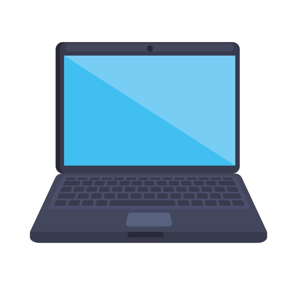 open laptop design vector