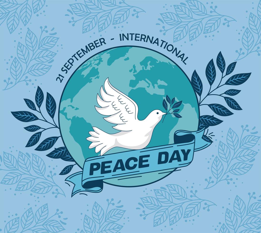 international peace day celebration vector