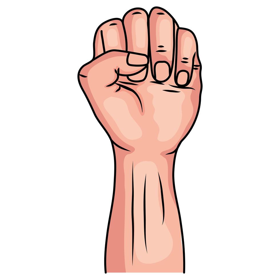 human hand fist vector
