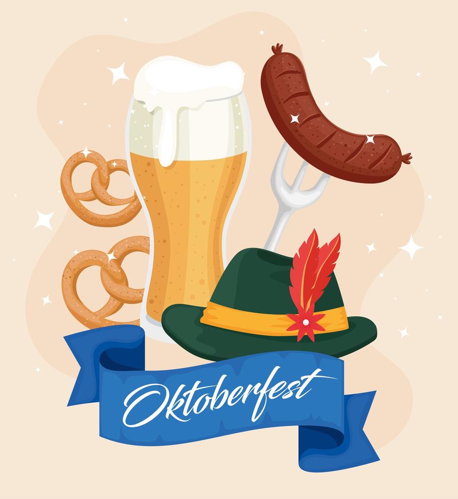 cartel del festival oktoberfest vector