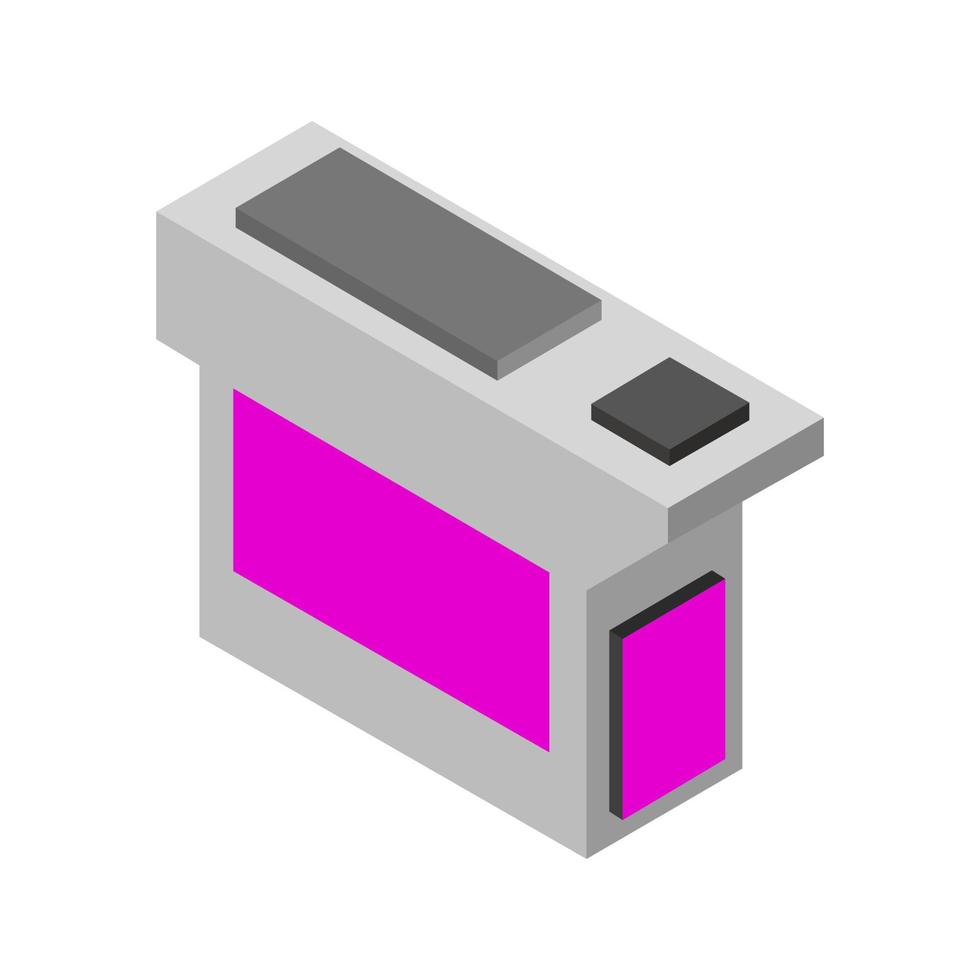 Isometric printer cartridge vector