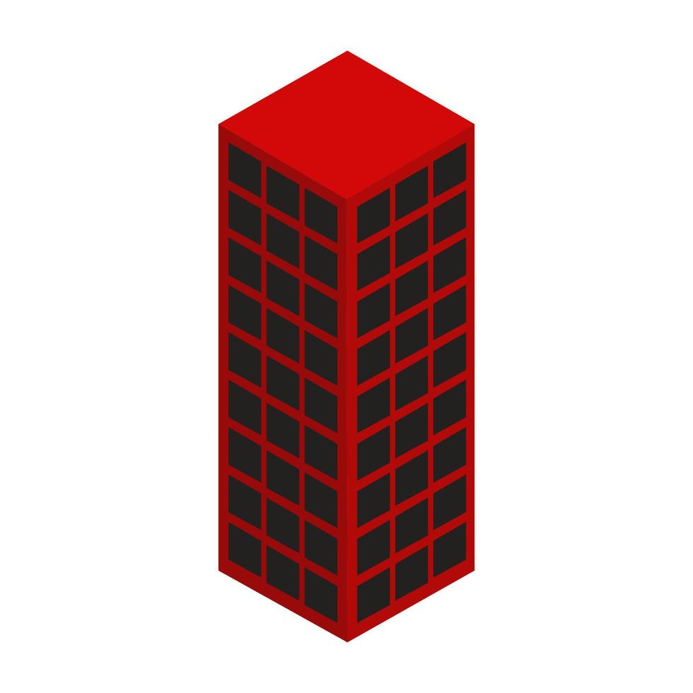 Isometric skyscraper on a white background vector