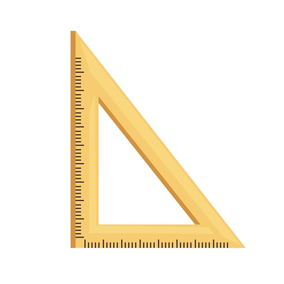 triángulo de regla geométrica vector