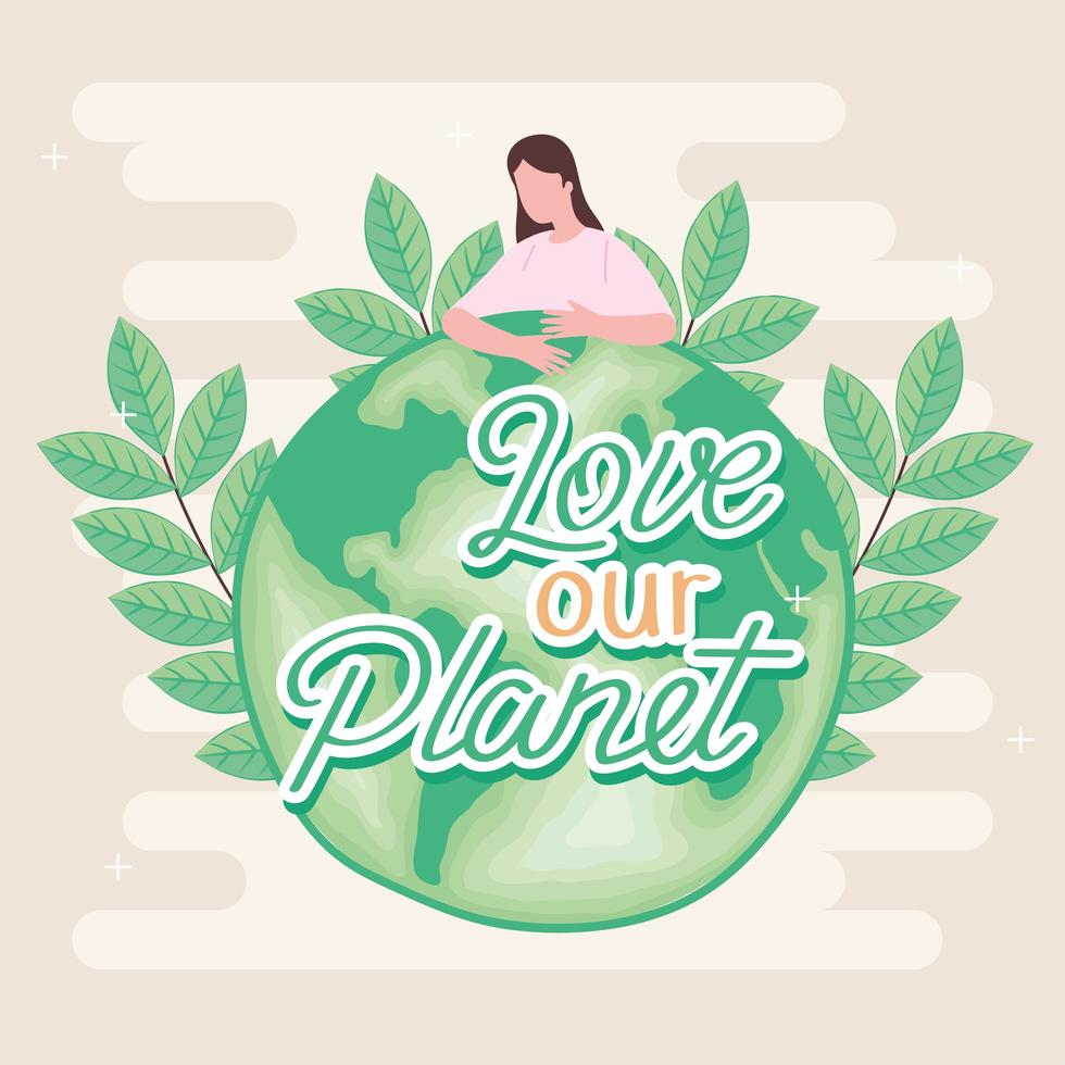 Love our planet vector