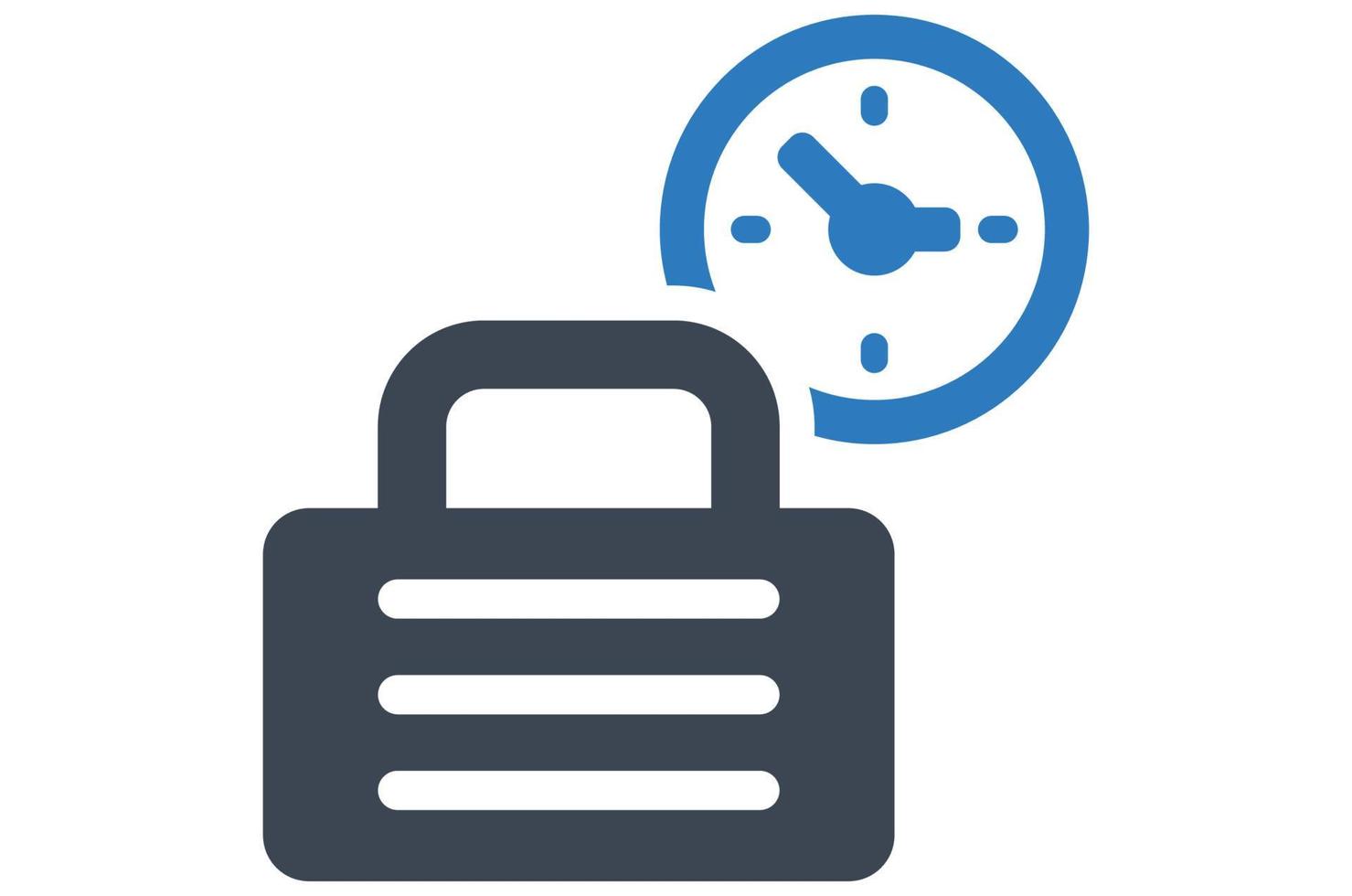 Time working icon vector