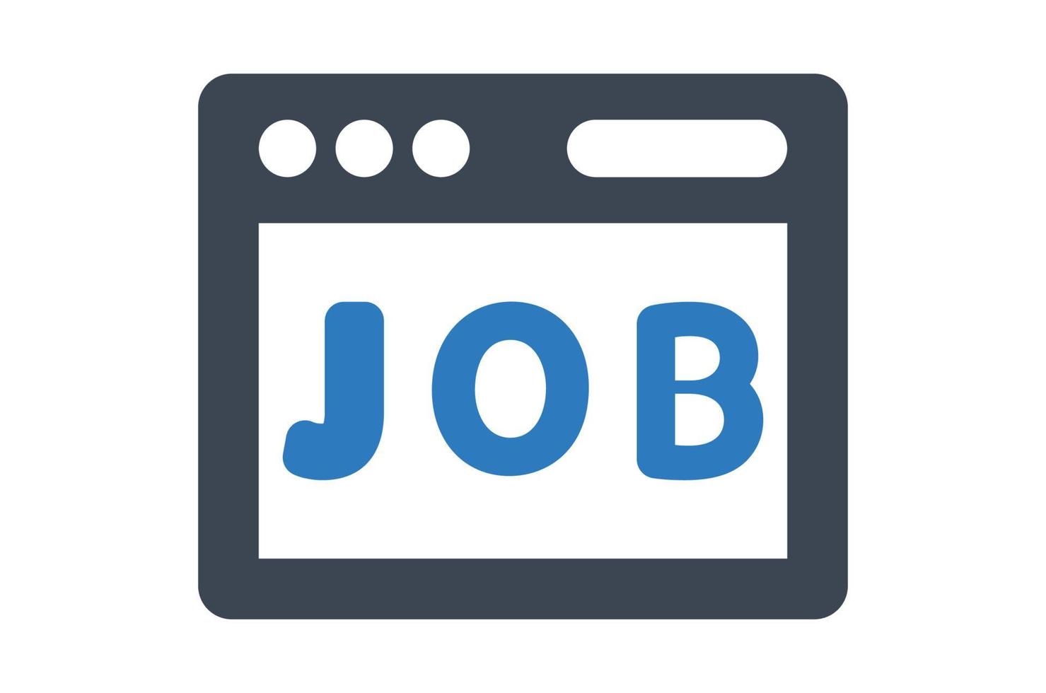 Job online icon vector