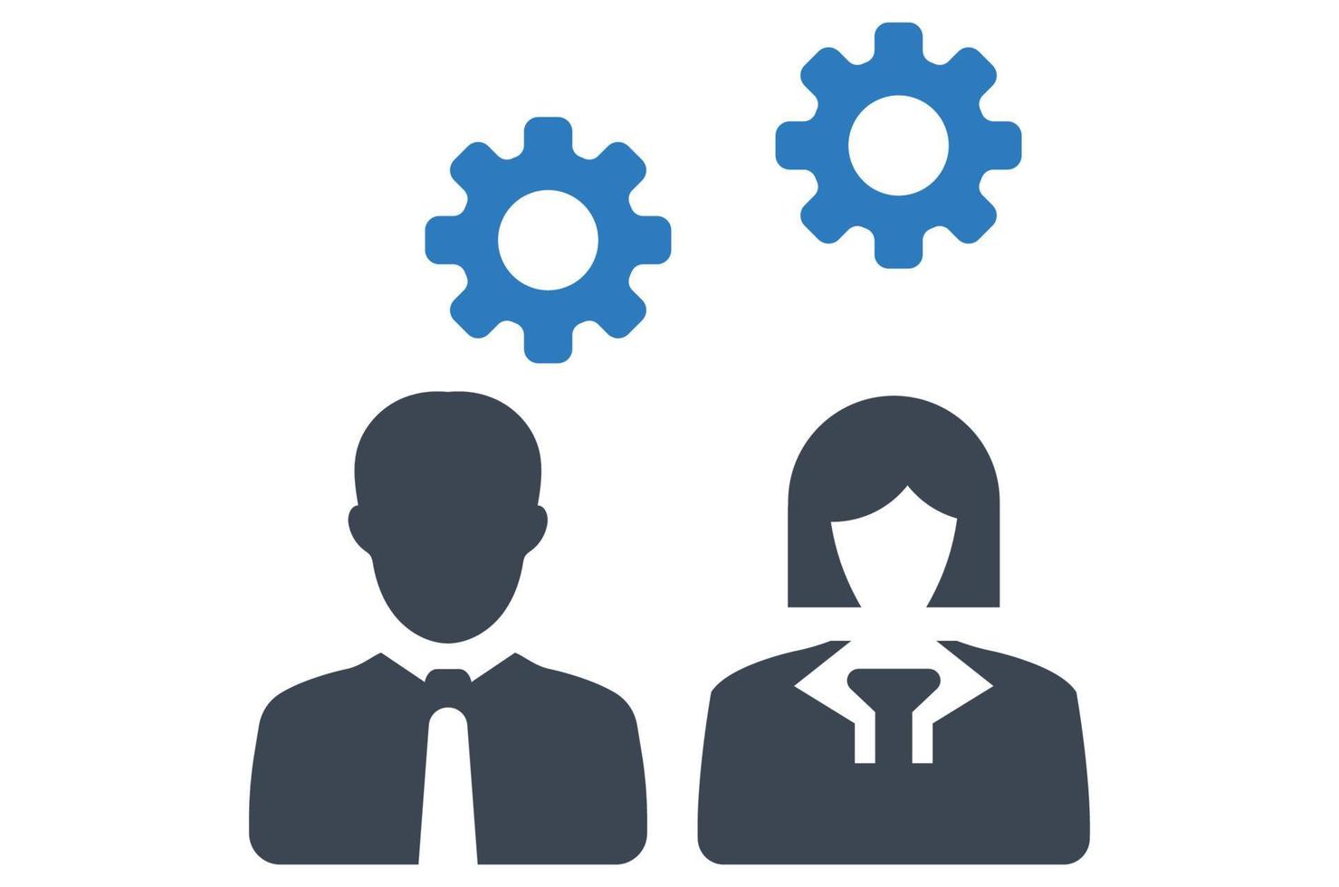 Management teamwork icon vector