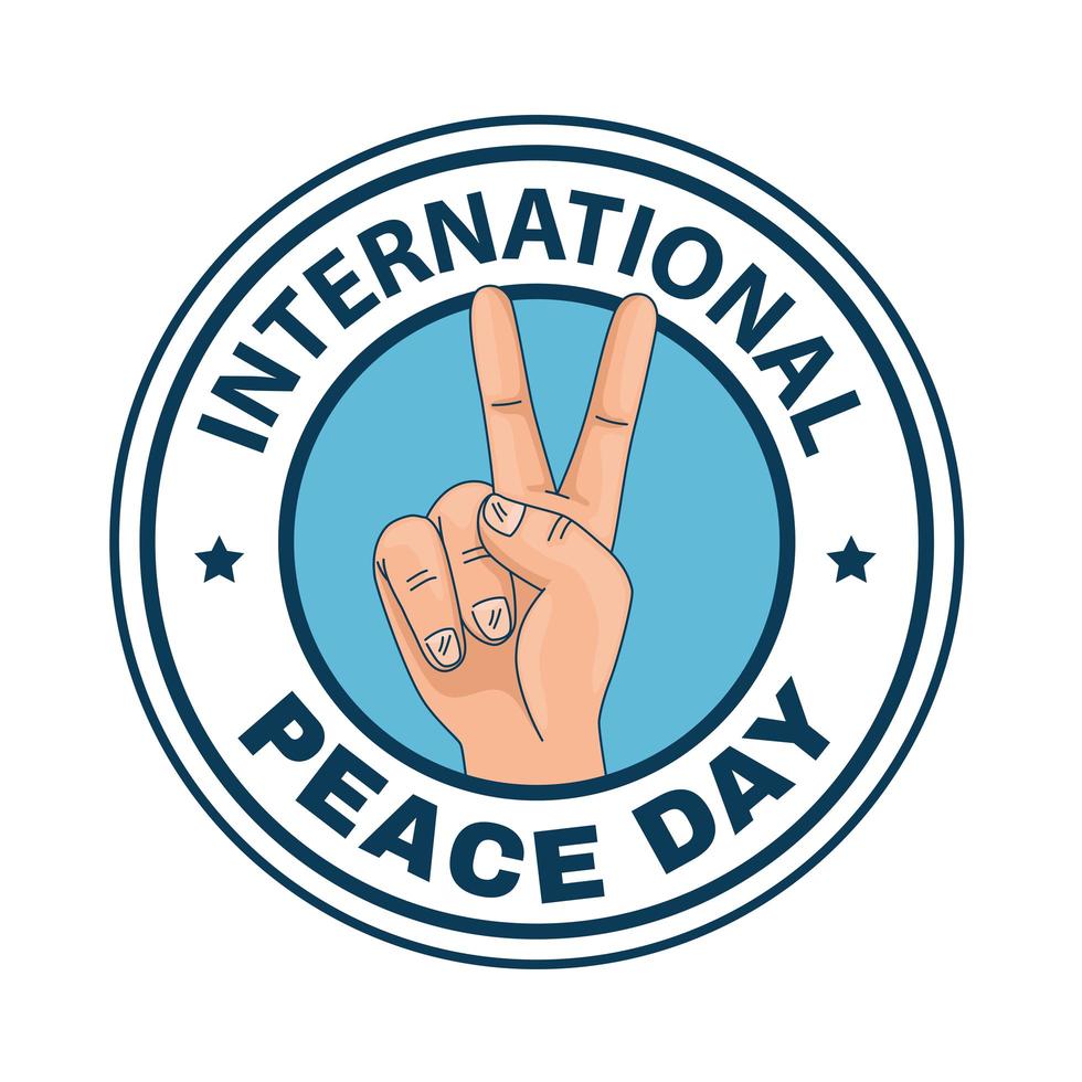emblema del día internacional de la paz vector