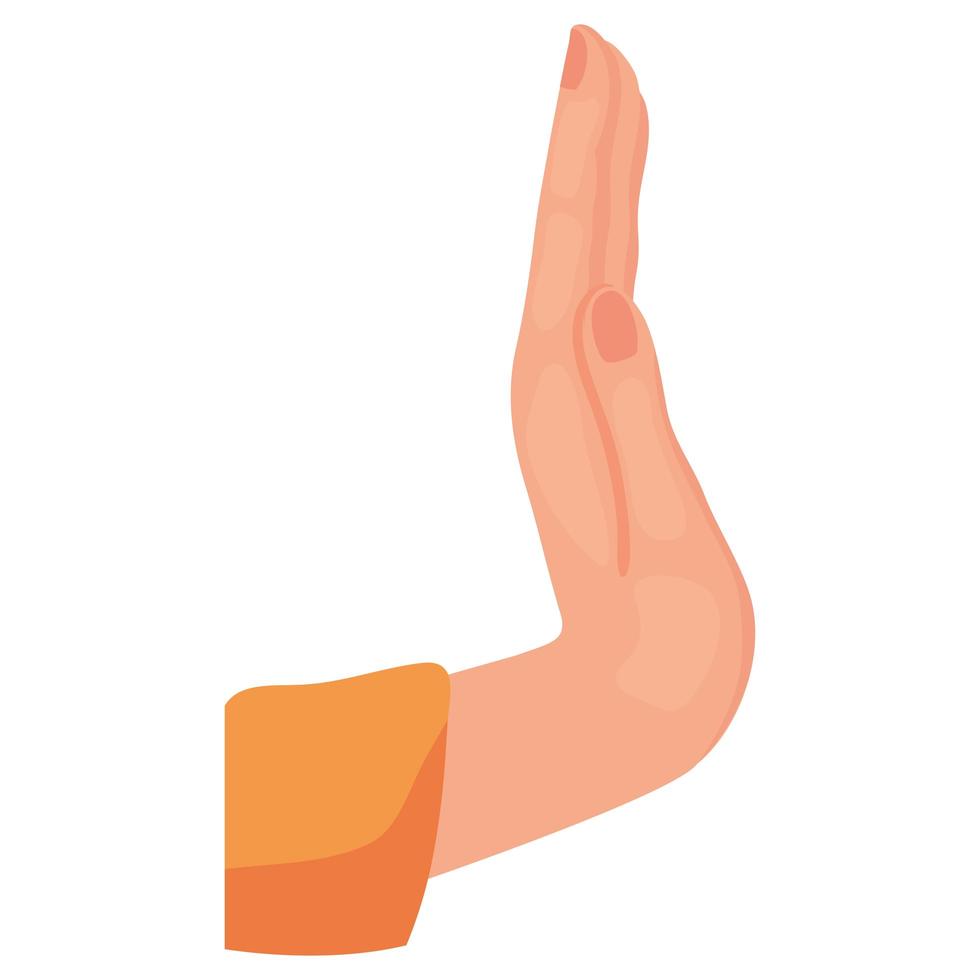 human hand seen from the side vector