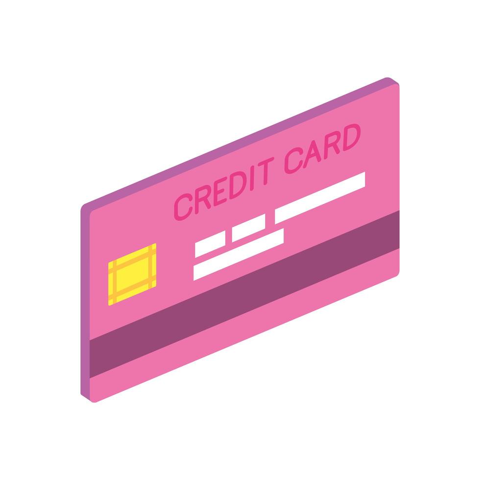 isometric credit card vector