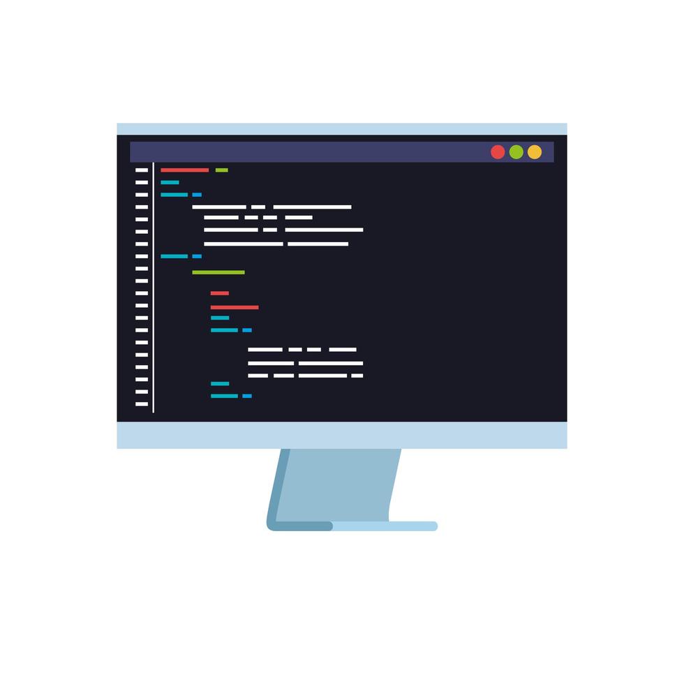 programación de desarrollo en computadora vector