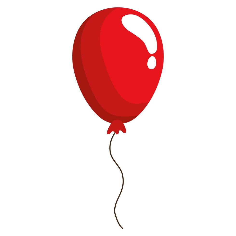 red balloon icon vector