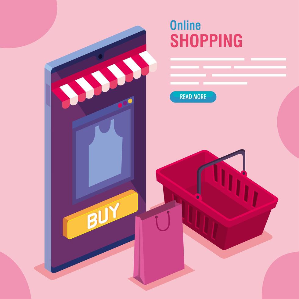 shopping online banner vector