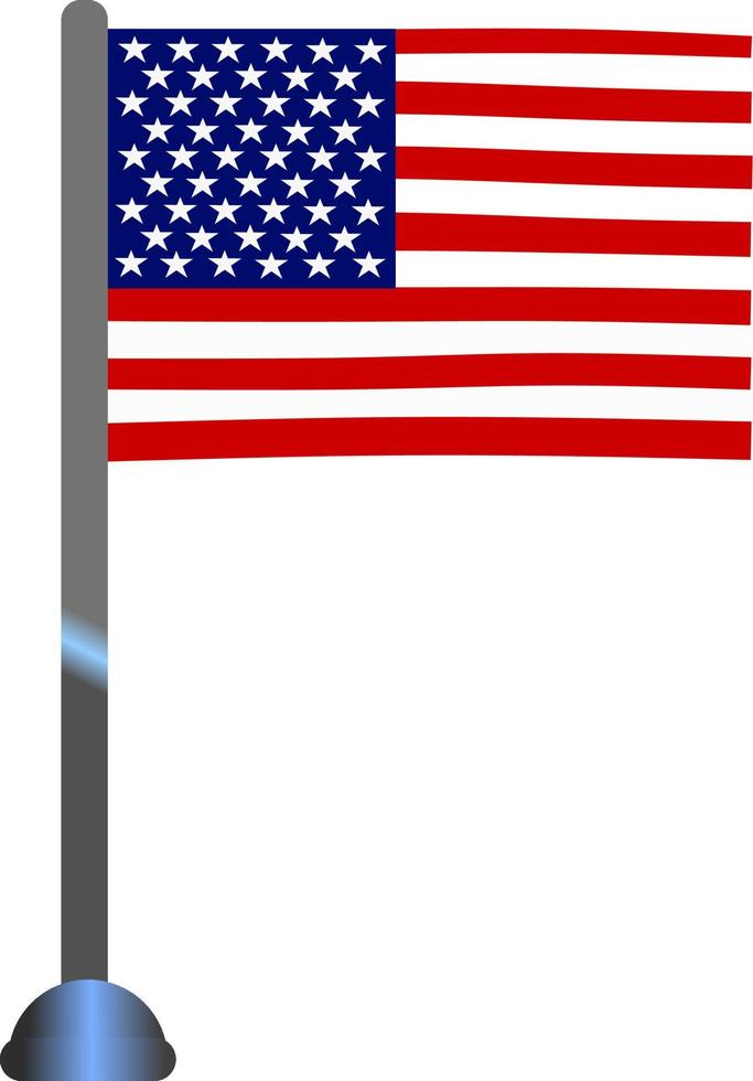 vector illustration of miniature american flag