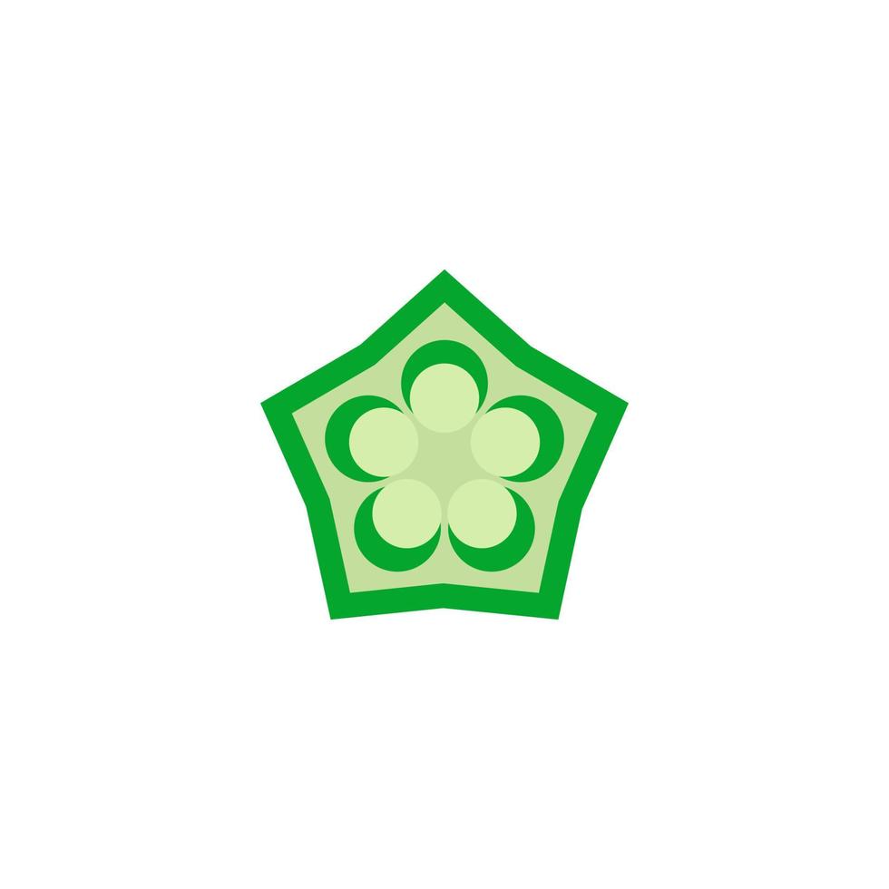 Okra also known Ladyfinger cut icon vector isolated white background