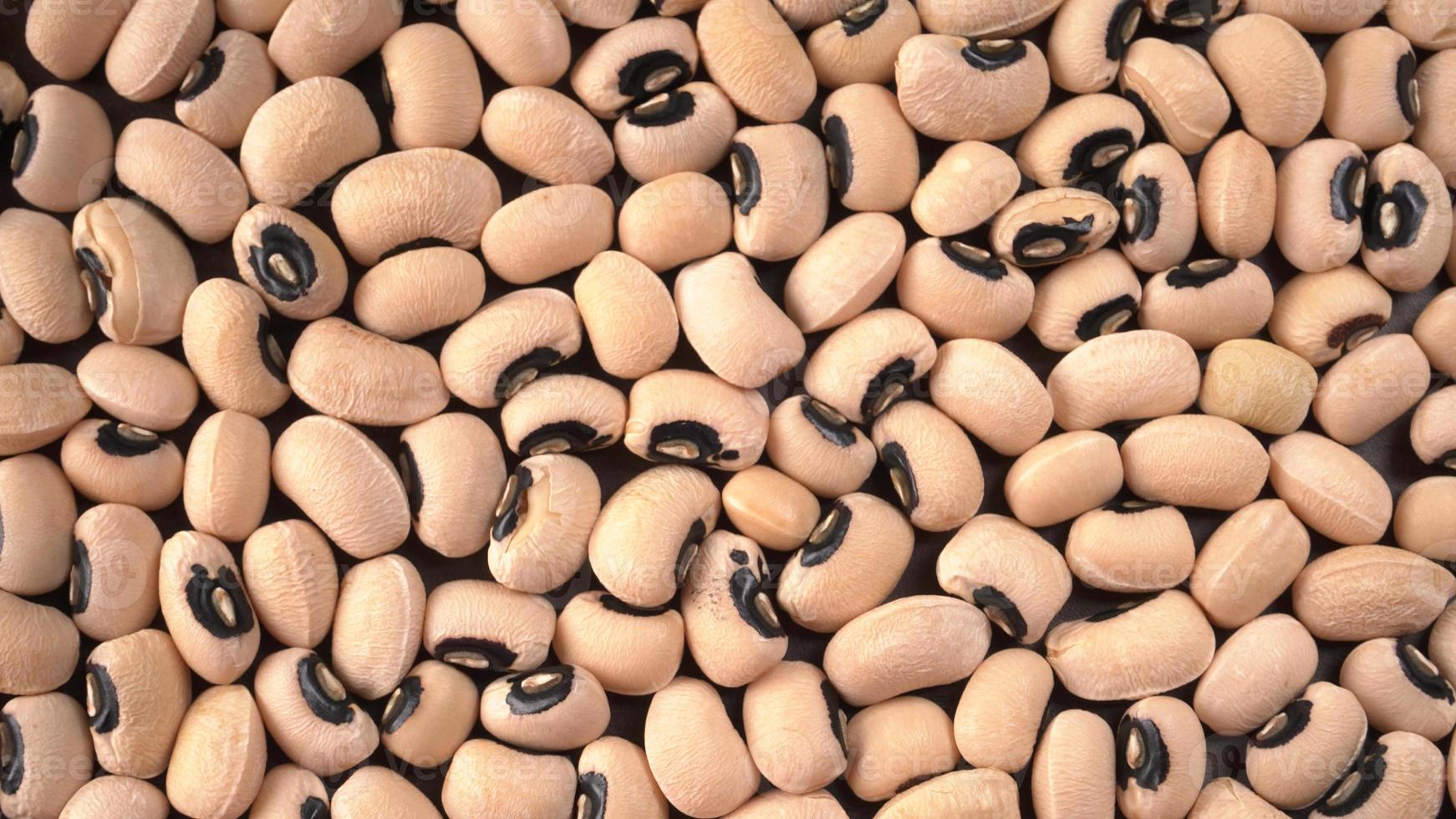 Uncooked black eyed peas. Health food concept. photo