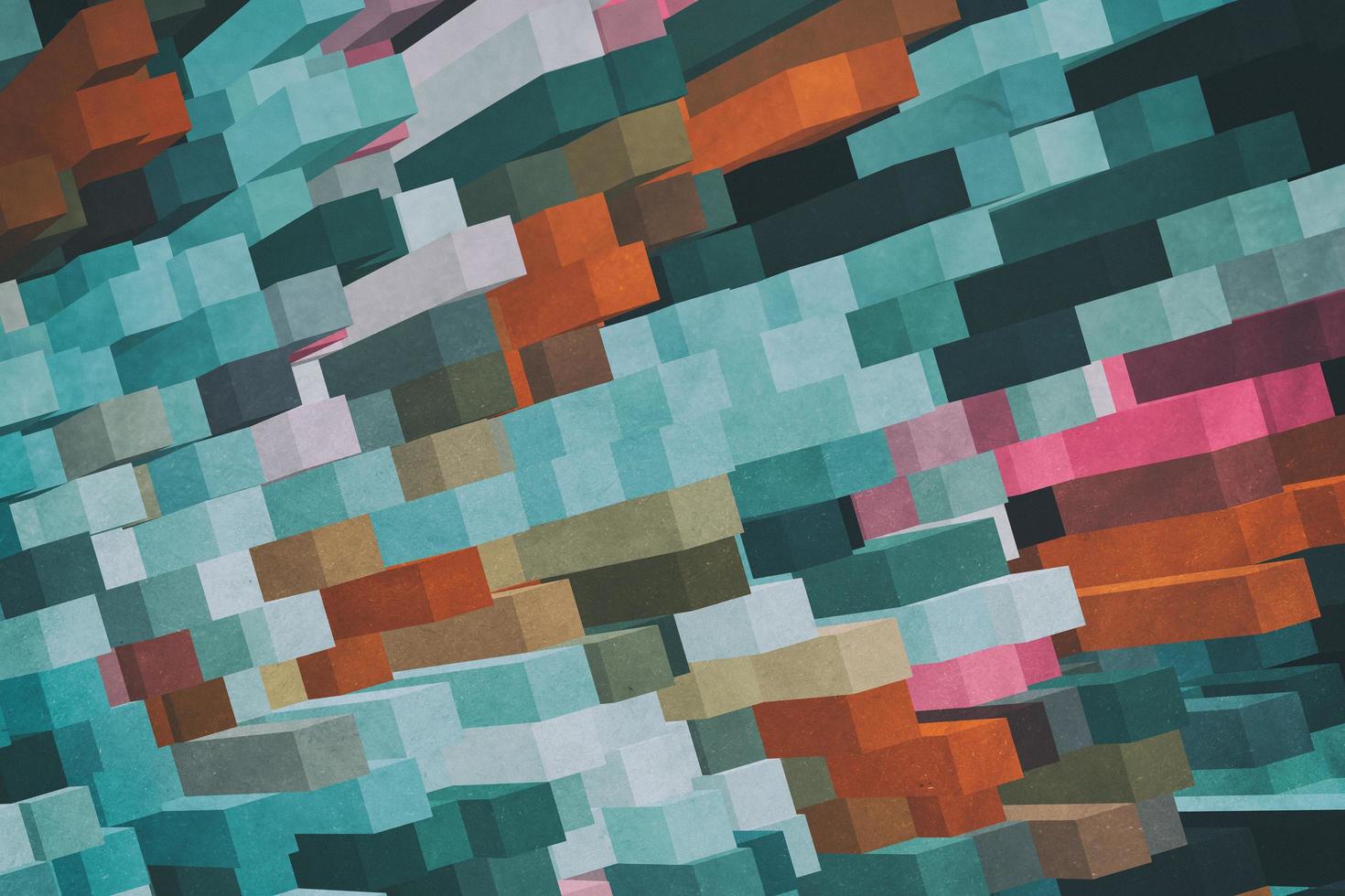 Abstract background with colored cubes. photo