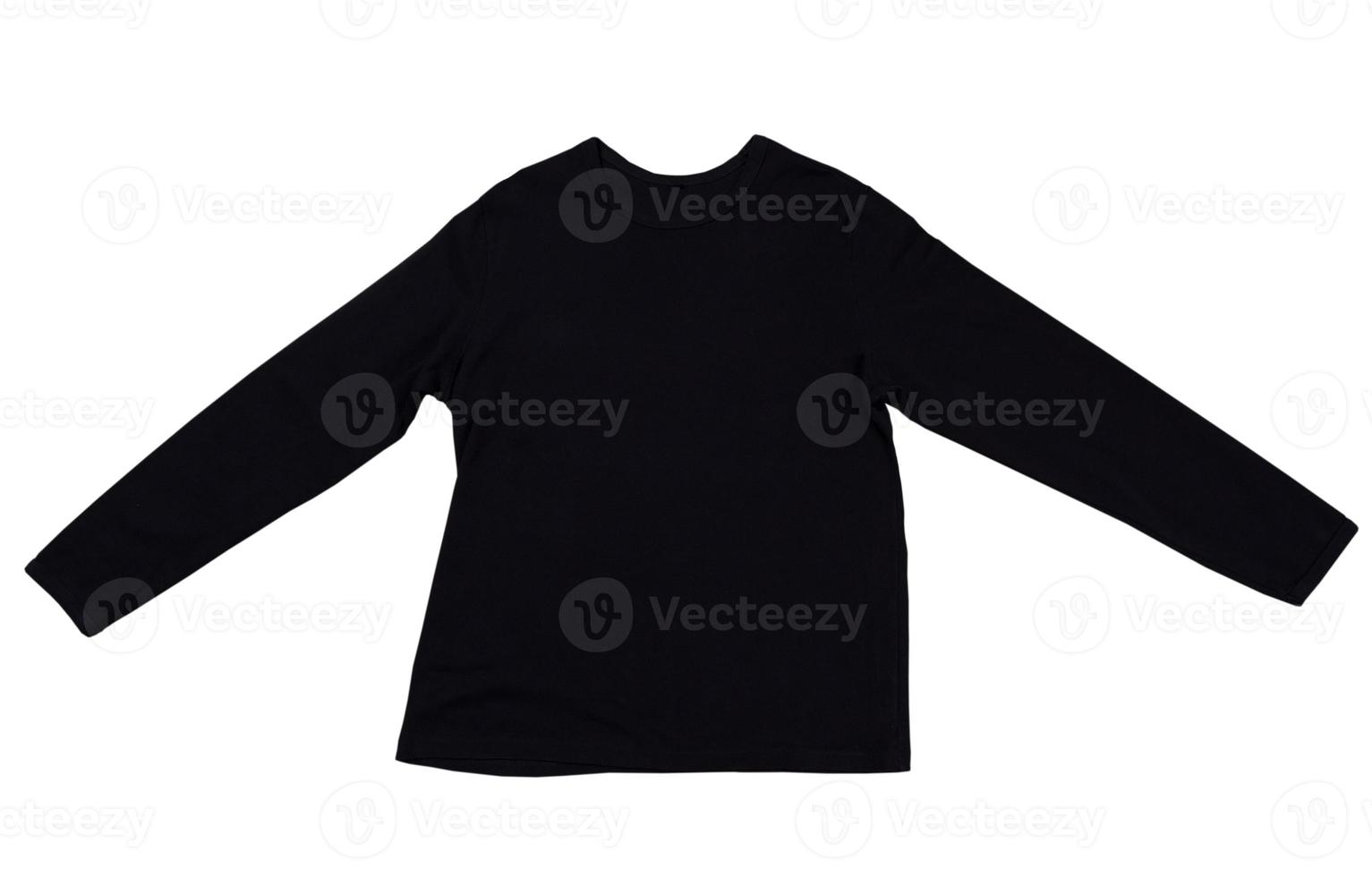 Black sweatshirt isolated on white background copy space photo