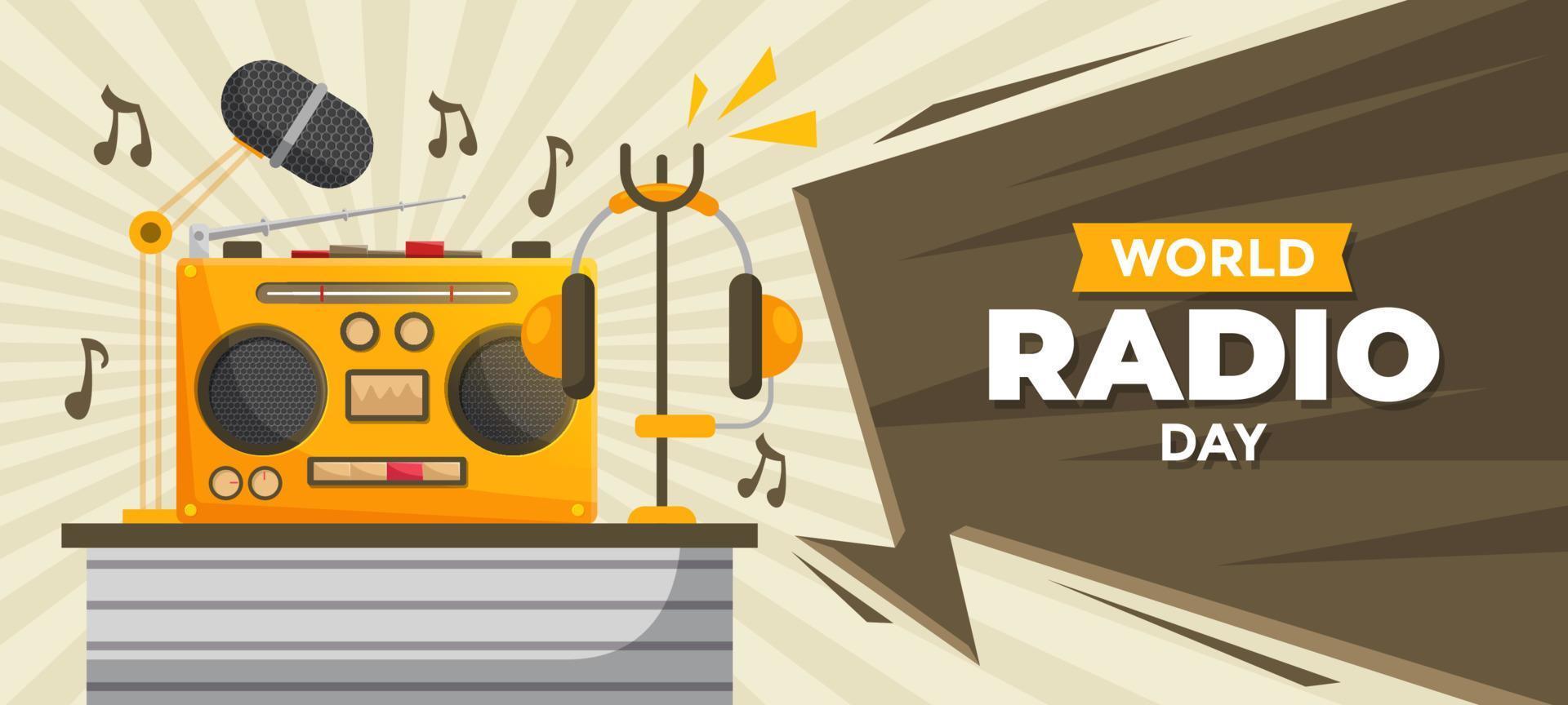 World Radio Background vector