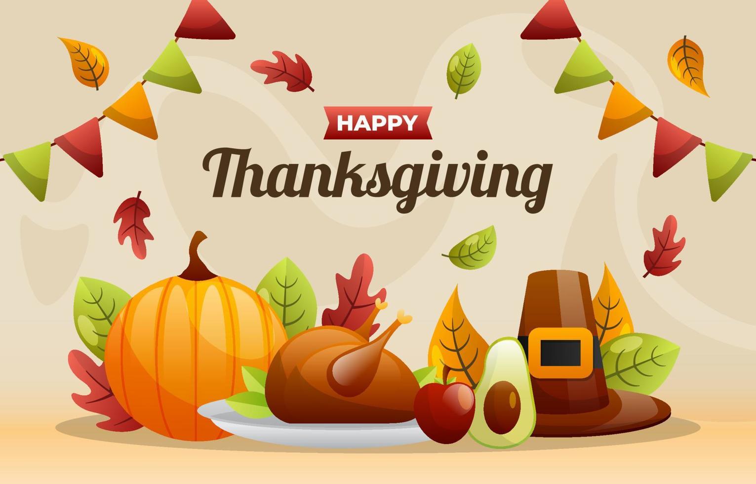 Happy Thanksgiving Background vector