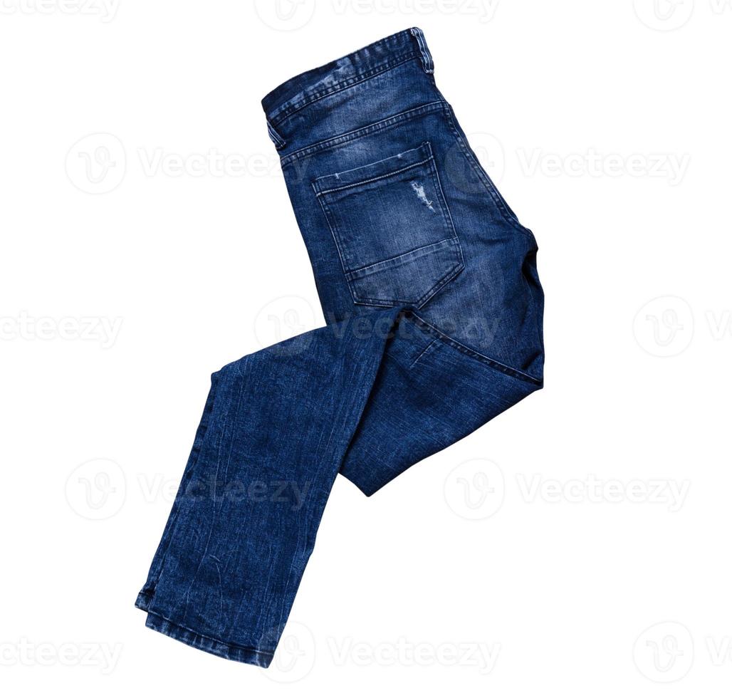 Folded denim closeup on white background copy space 3815157 Stock Photo ...