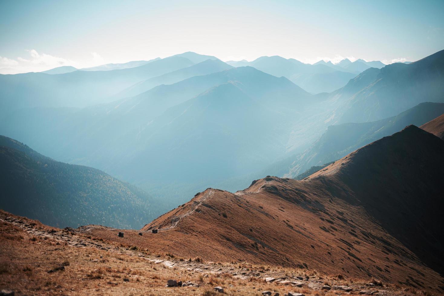 panorama montañoso de las montañas tatra de kasprowy wierch foto