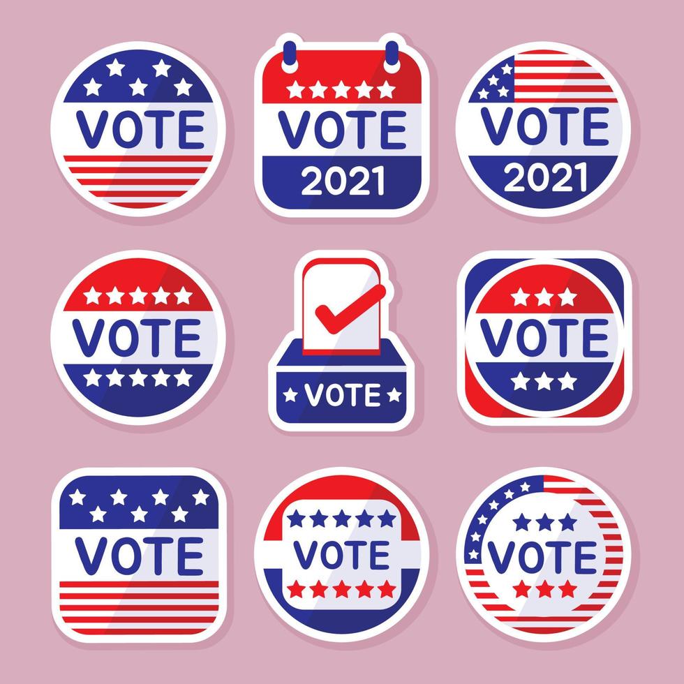 US Election Sticker Pack vector
