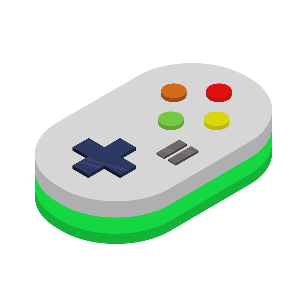Isometric game pad on white background vector