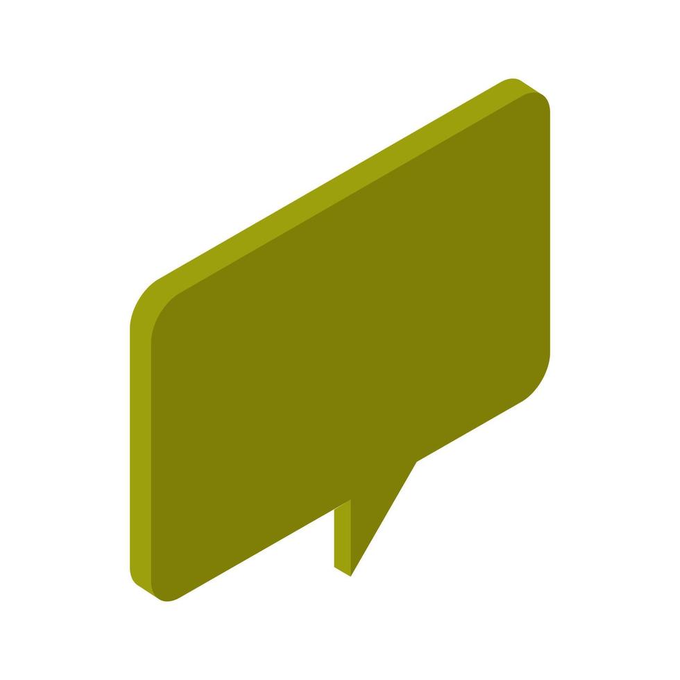 Isometric dialogue cloud on white background vector